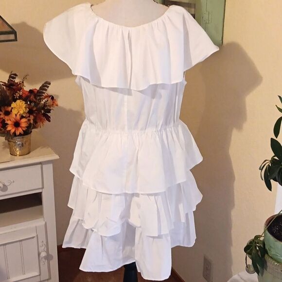 NWT A New Day White Ruffled Dress Coastal Cowgirl,  Soft Girl, Tomato Girl - Picture 8 of 11